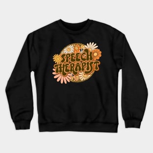 Speech Therapist Vintage Retro SLP Crewneck Sweatshirt